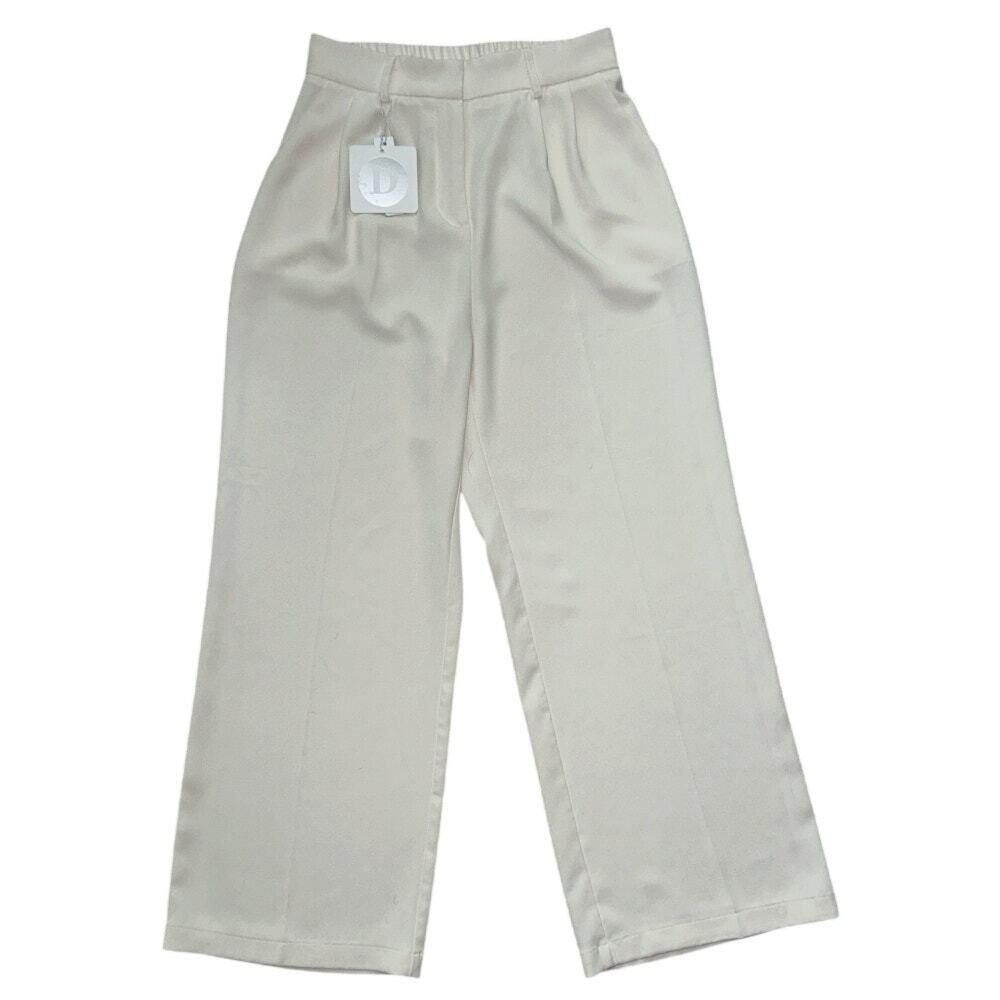 NWT Decivi Cream High Waist Wide Leg Dress Pants Medium